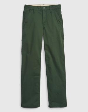 Kids Carpenter Jeans with Washwell green