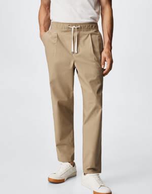 Mango Cotton jogger-style trousers