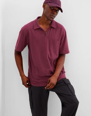 Gap Pocket Polo Shirt purple