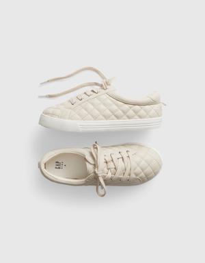 Kids Quilted Sneakers beige