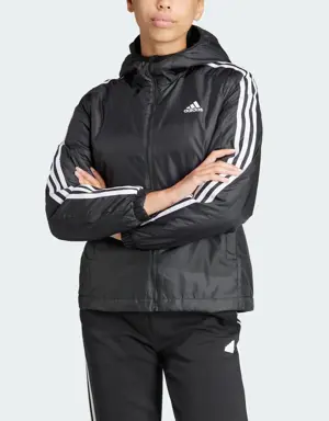 Essentials 3-Stripes Insulated Hooded Jacket