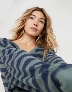 By Aerie Wow! Waffle Oversized T-Shirt