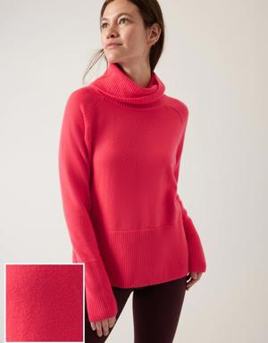 Athleta Alpine Turtleneck Sweater pink