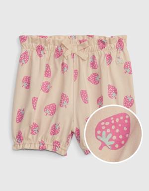 Baby Organic Cotton Mix and Match Pull-On Shorts red