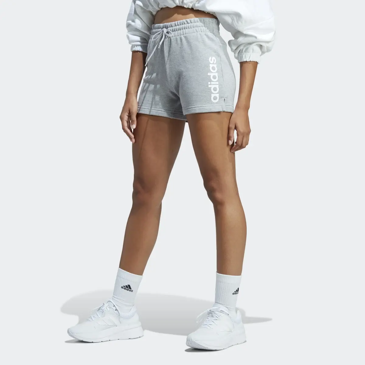 Adidas Essentials Linear French Terry Shorts. 1