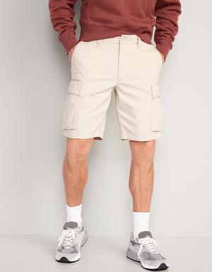 Relaxed Lived-In Cargo Shorts -- 10-inch inseam beige