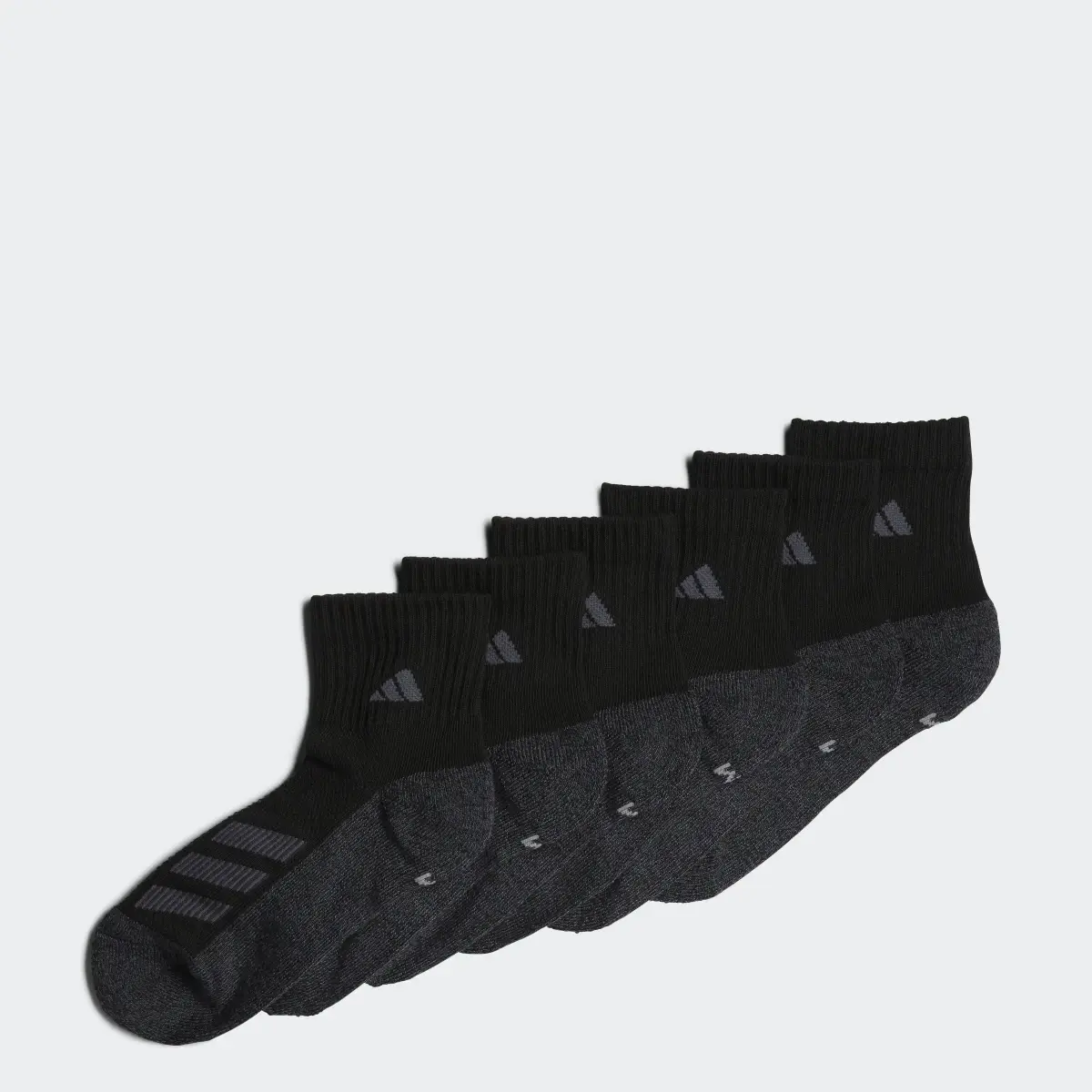 Adidas Cushioned Angle Stripe Quarter Socks 6 Pairs. 1