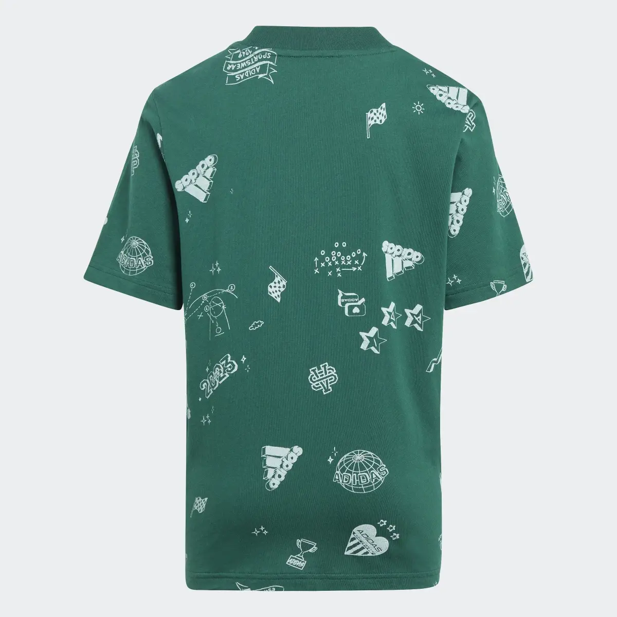 Adidas Brand Love Allover Print Tee Kids. 2