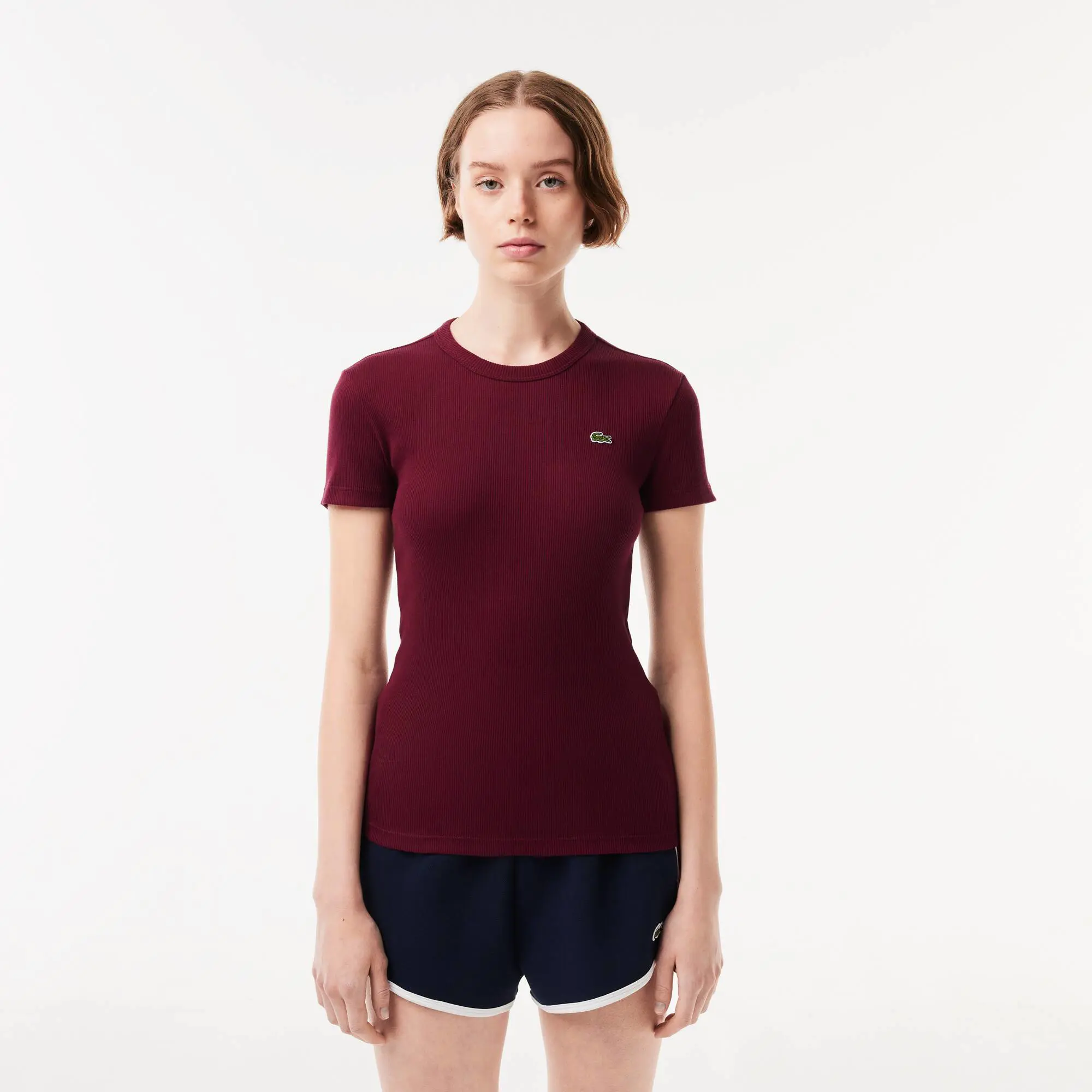 Lacoste Women’s Slim Fit Organic Cotton T-shirt. 1