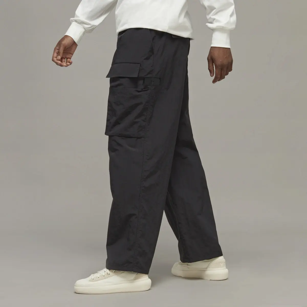 Adidas Y-3 Crinkle Nylon Tracksuit Bottoms. 2