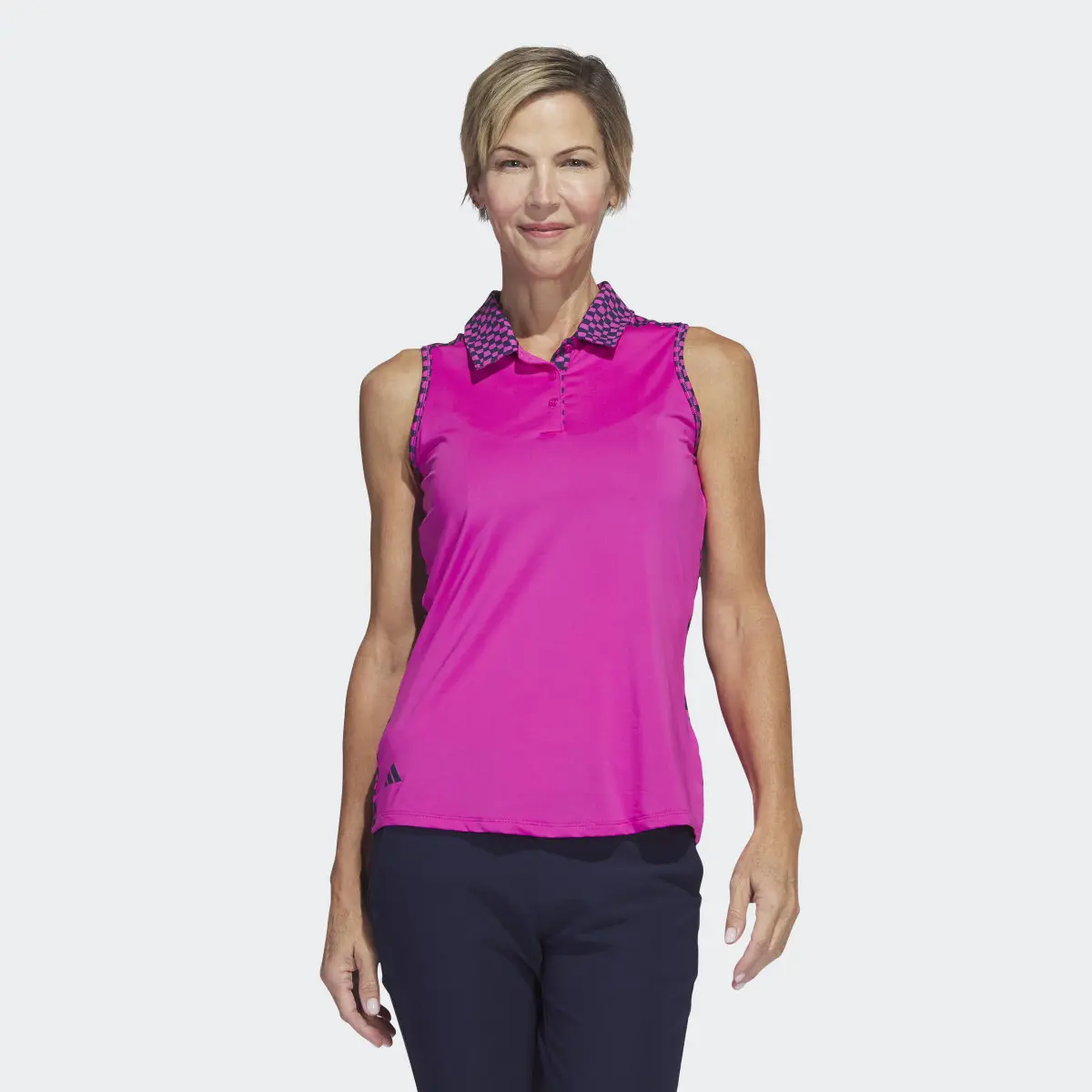 Adidas Ultimate365 Sleeveless Golf Polo Shirt. 2