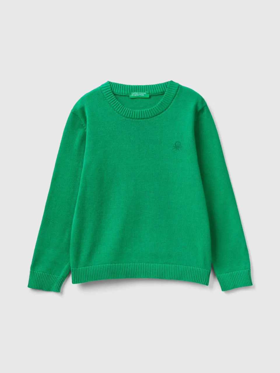 Benetton sweater in pure cotton with logo. 1