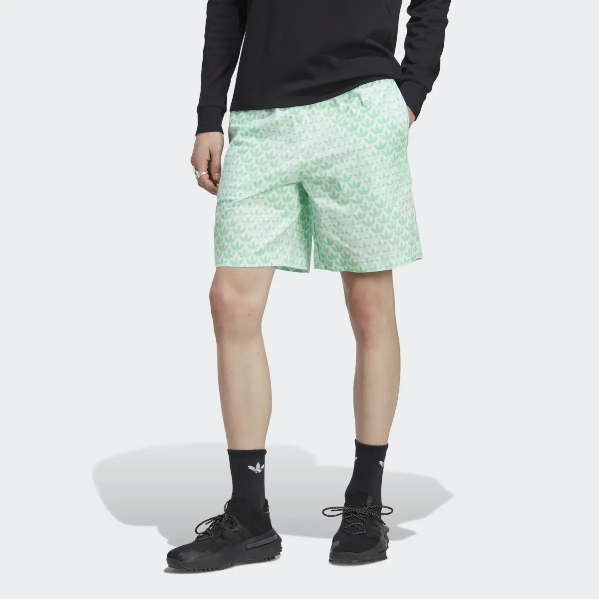 Adidas Graphics Monogram Allover Print Shorts. 1