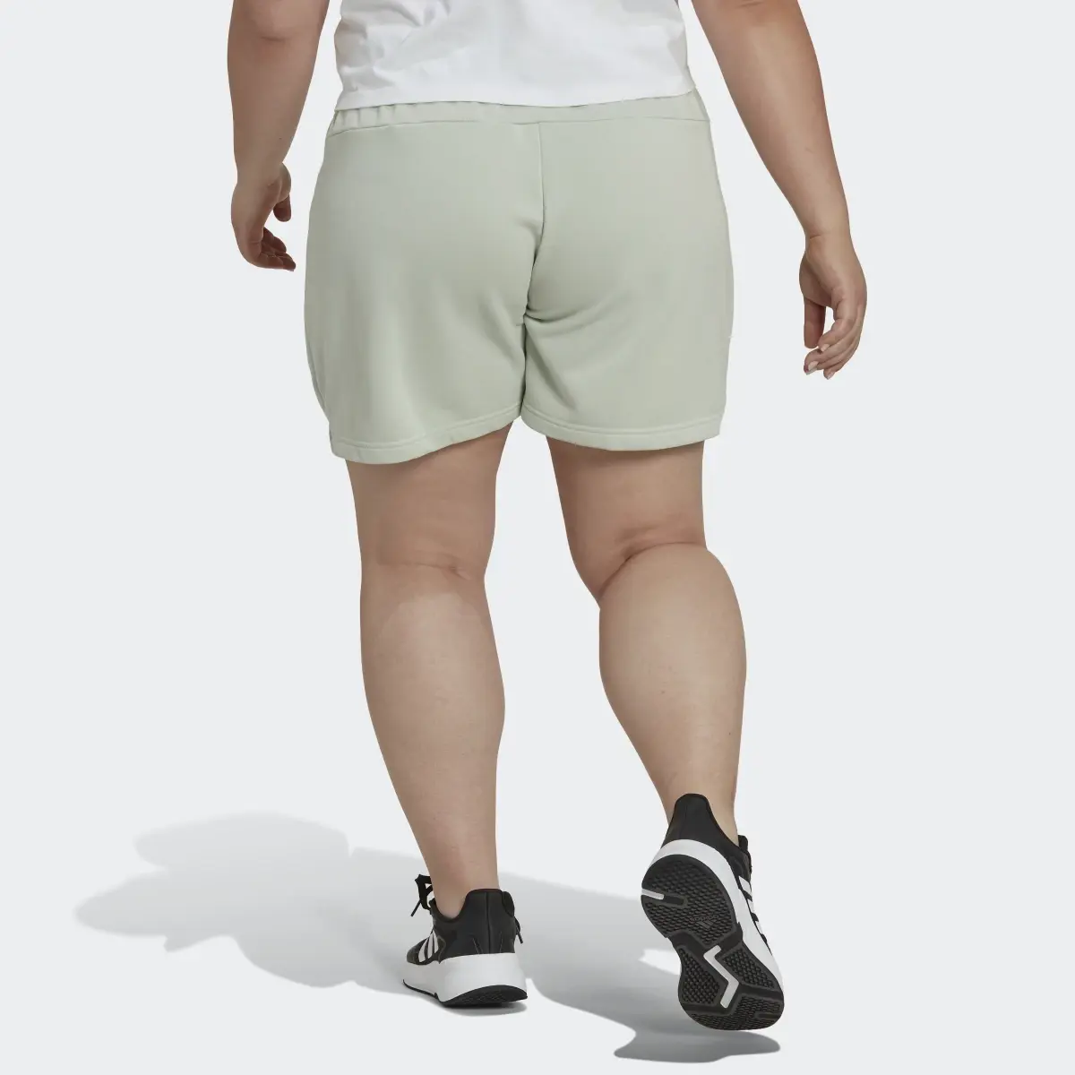 Adidas Essentials Slim Logo Shorts (Plus Size). 2