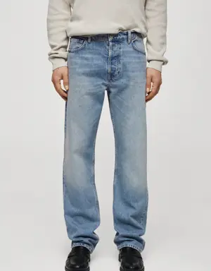 Relaxed-fit medium wash jeans