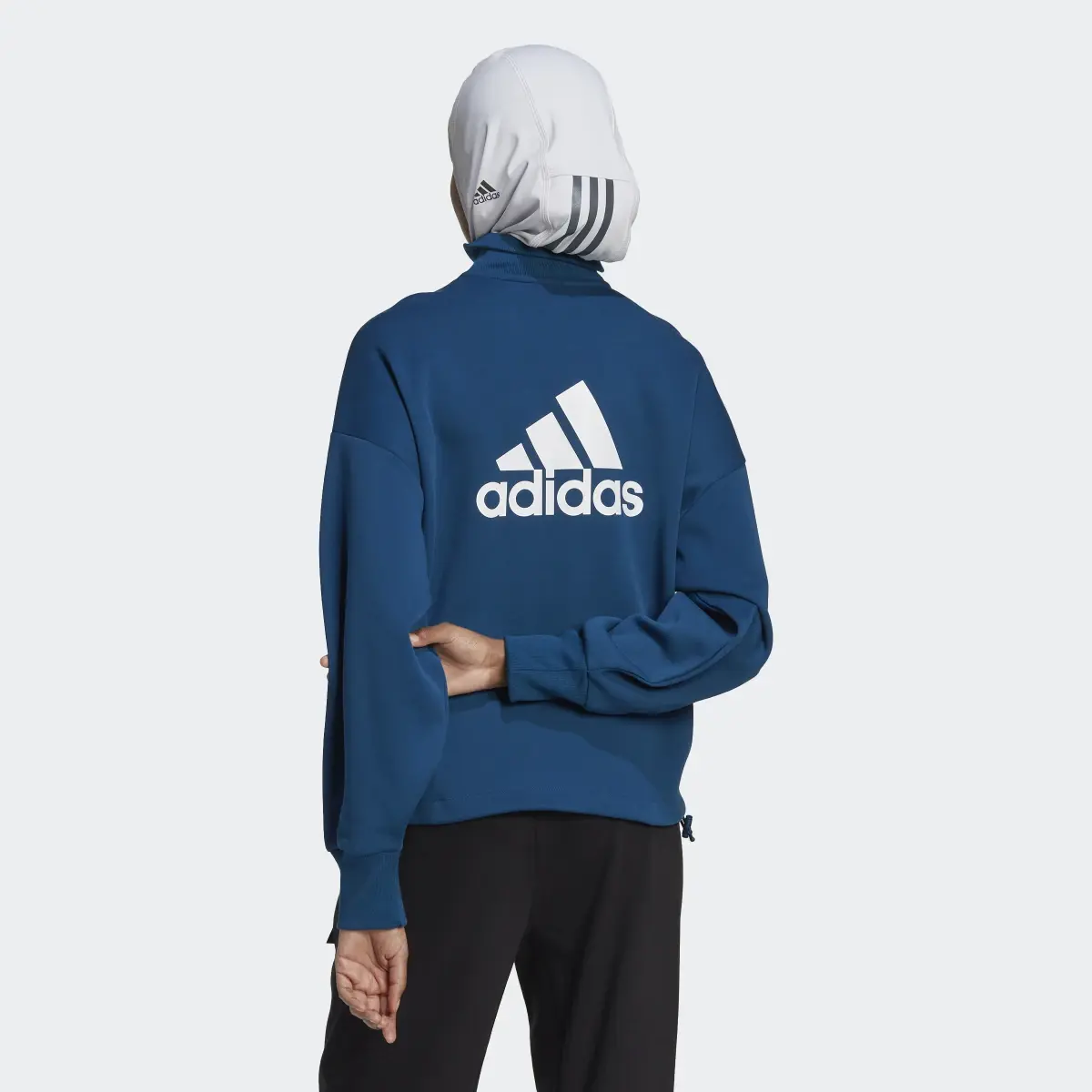 Adidas Future Icons Badge of Sport Quarter-Zip Sweatshirt. 3