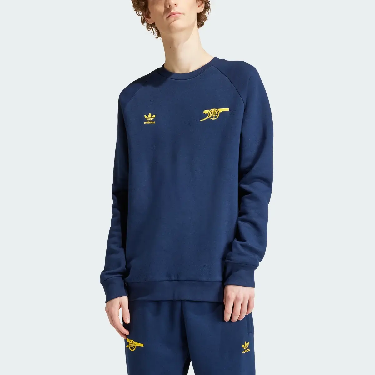 Adidas Arsenal Essentials Trefoil Crew Sweatshirt. 1
