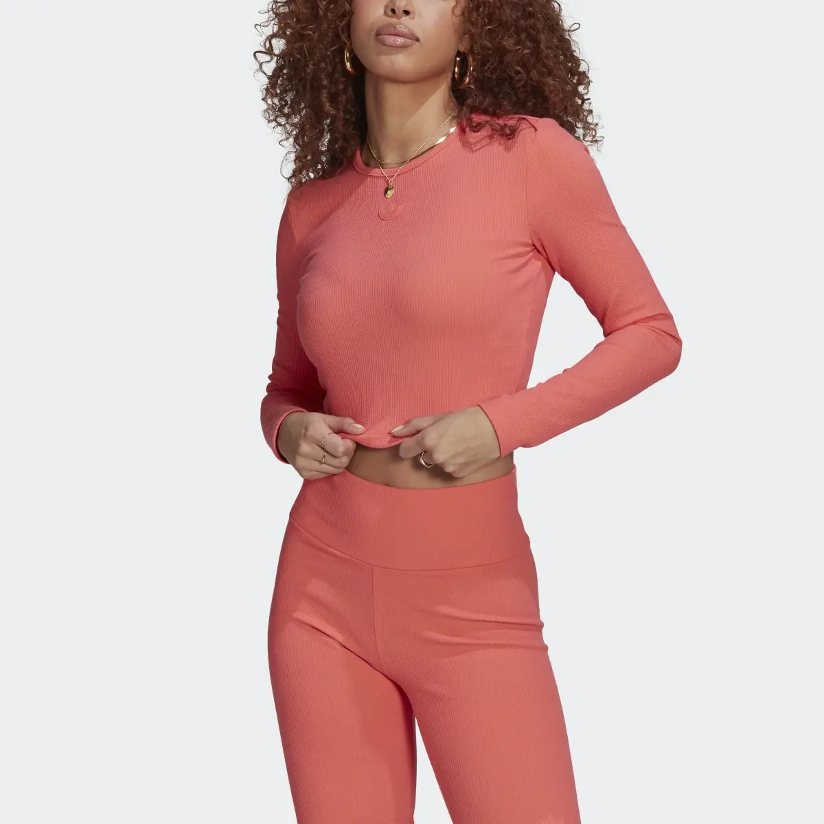 Adidas 2 Colored Rib Long-Sleeve Top. 1