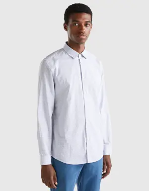 patterned slim fit shirt
