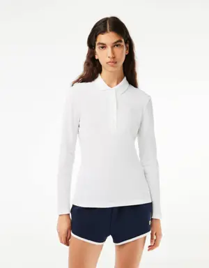 Lacoste Slim Fit Damen LACOSTE Poloshirt in Stretch-Piqué