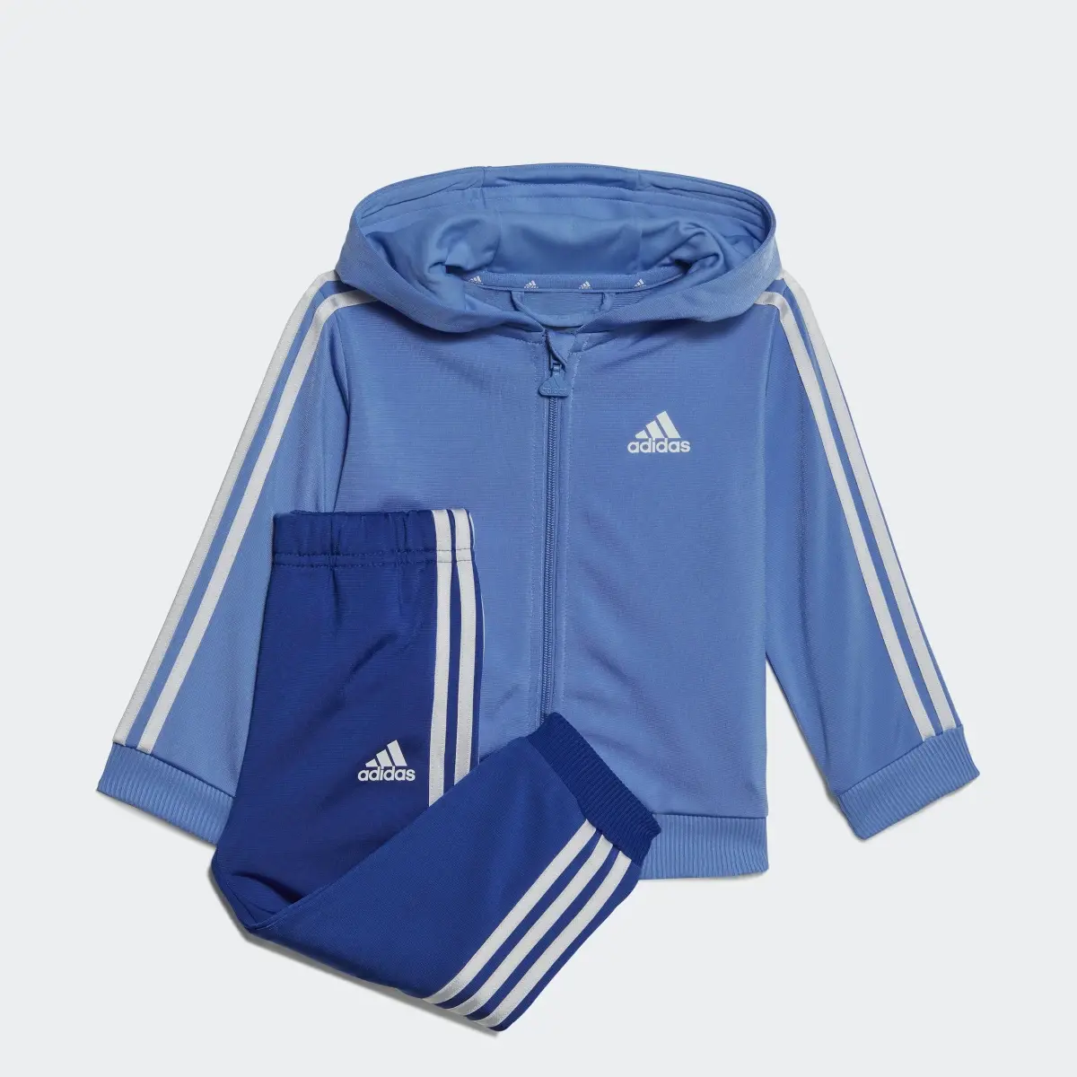 Adidas Essentials Shiny Hooded Eşofman Takımı. 1
