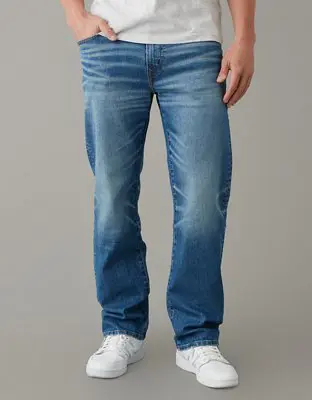 American Eagle AirFlex+ Ultrasoft Relaxed Straight Jean. 1