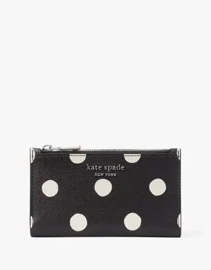 Morgan Sunshine Dot Small Slim Bifold Wallet