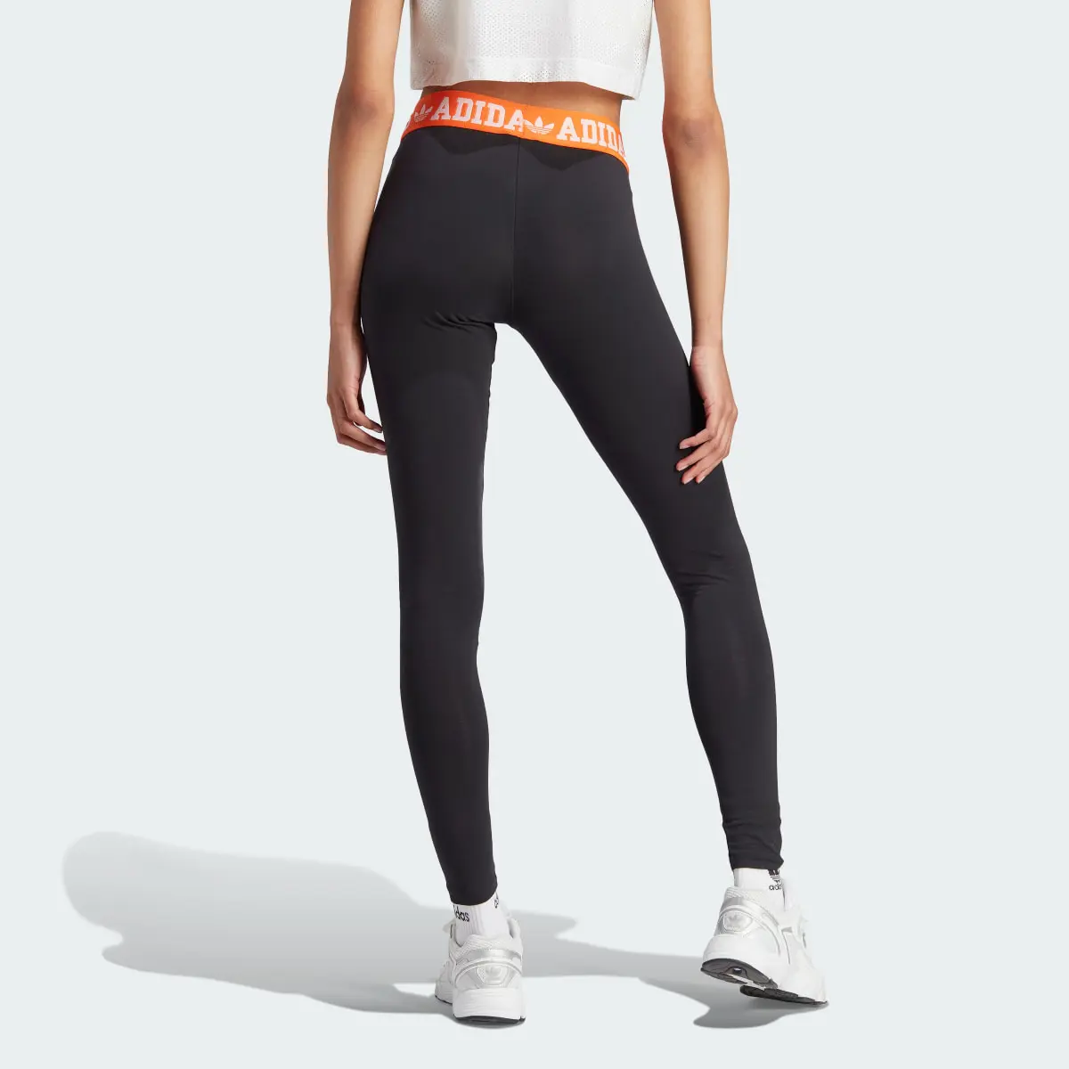 Adidas Logo Waistband Leggings. 2