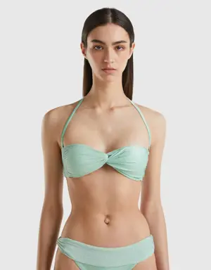 bandeau bikini top with lurex