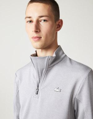 Sweatshirt homme Lacoste SPORT technique avec col montant zippé