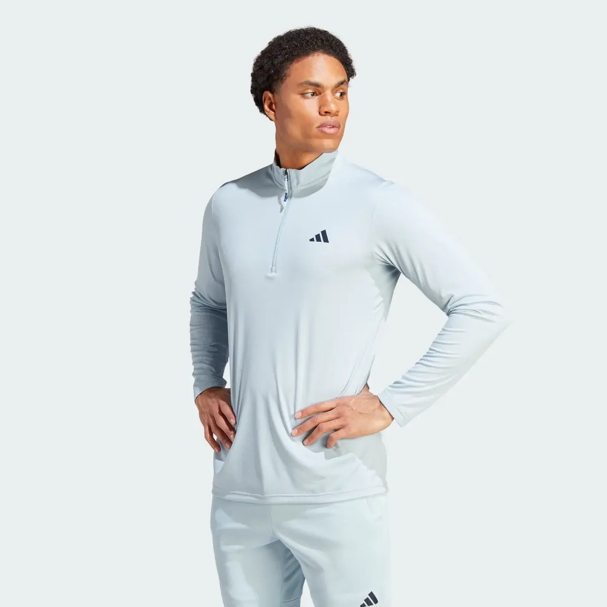 Adidas Train Essentials Seasonal Training 1/4-Zip Longsleeve. 2