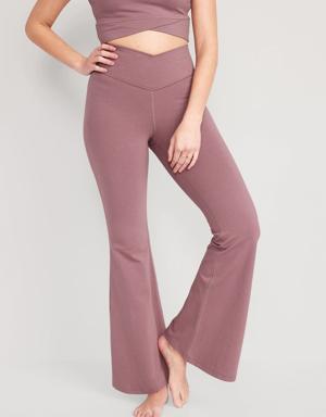 Old Navy Extra High-Waisted PowerChill Super-Flare Pants for Women pink