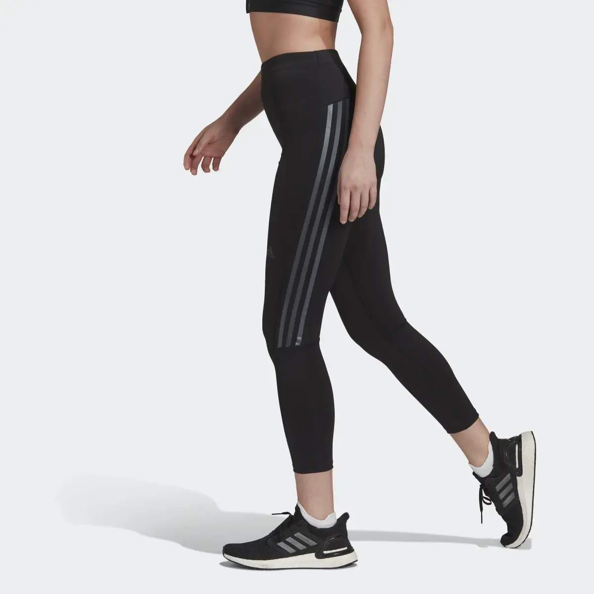 Adidas Run Icons 3-Stripes 7/8 Running Leggings. 2