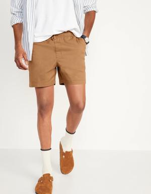 Pull-On Chino Jogger Shorts for Men -- 7-inch inseam brown