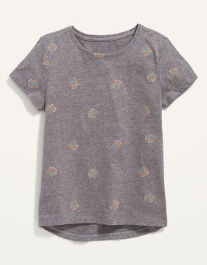 Softest Printed Scoop-Neck T-Shirt for Girls