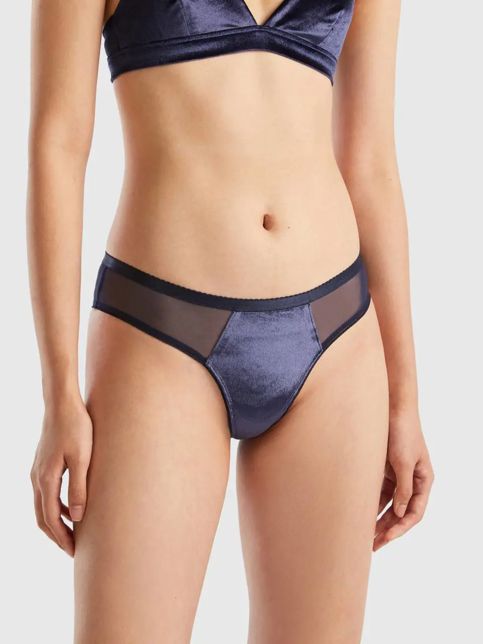 Benetton velour brazilian briefs. 1