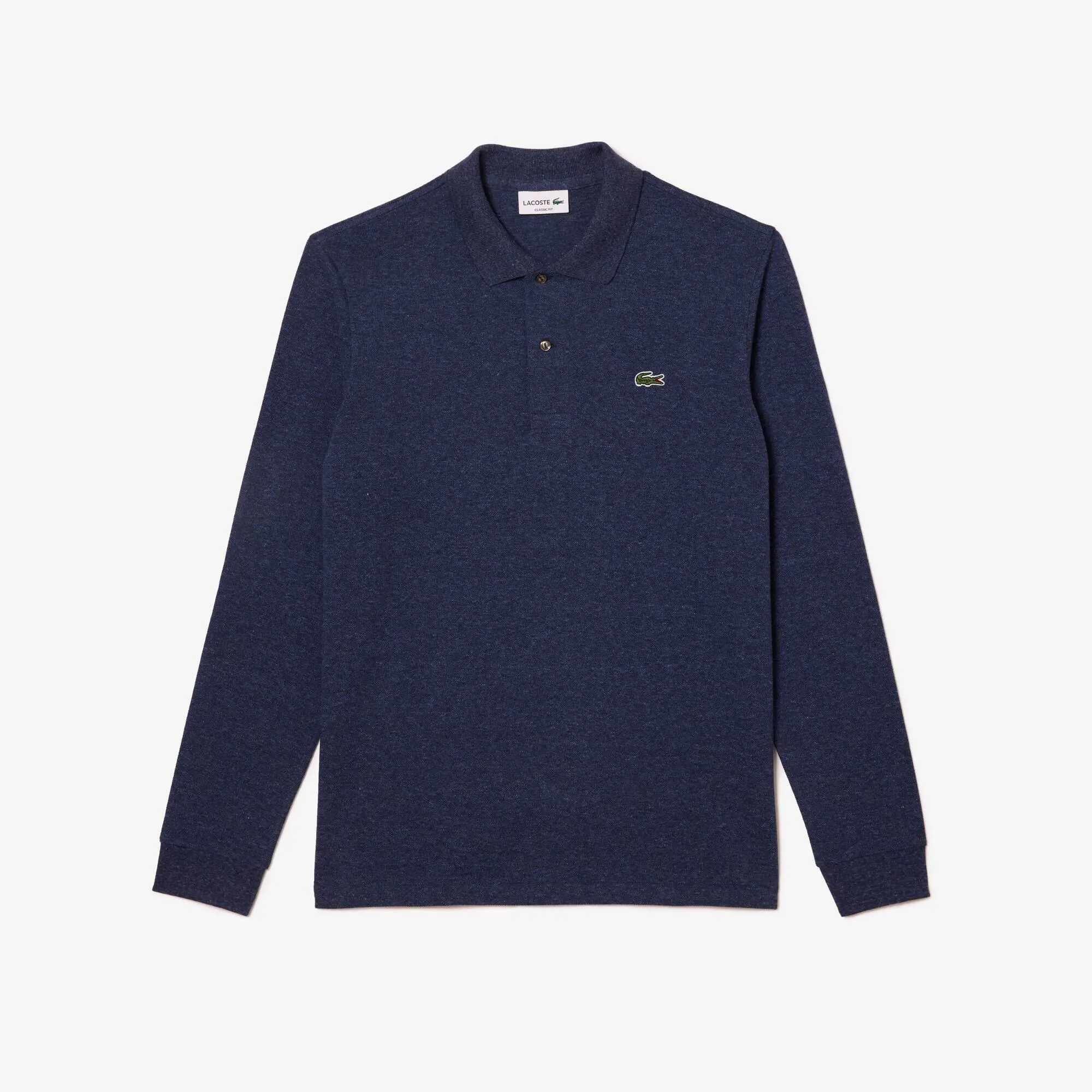 Lacoste Original L.12.12 Long Sleeve Heathered Cotton Polo Shirt. 2