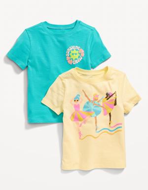 Unisex Graphic T-Shirt 2-Pack for Toddler yellow