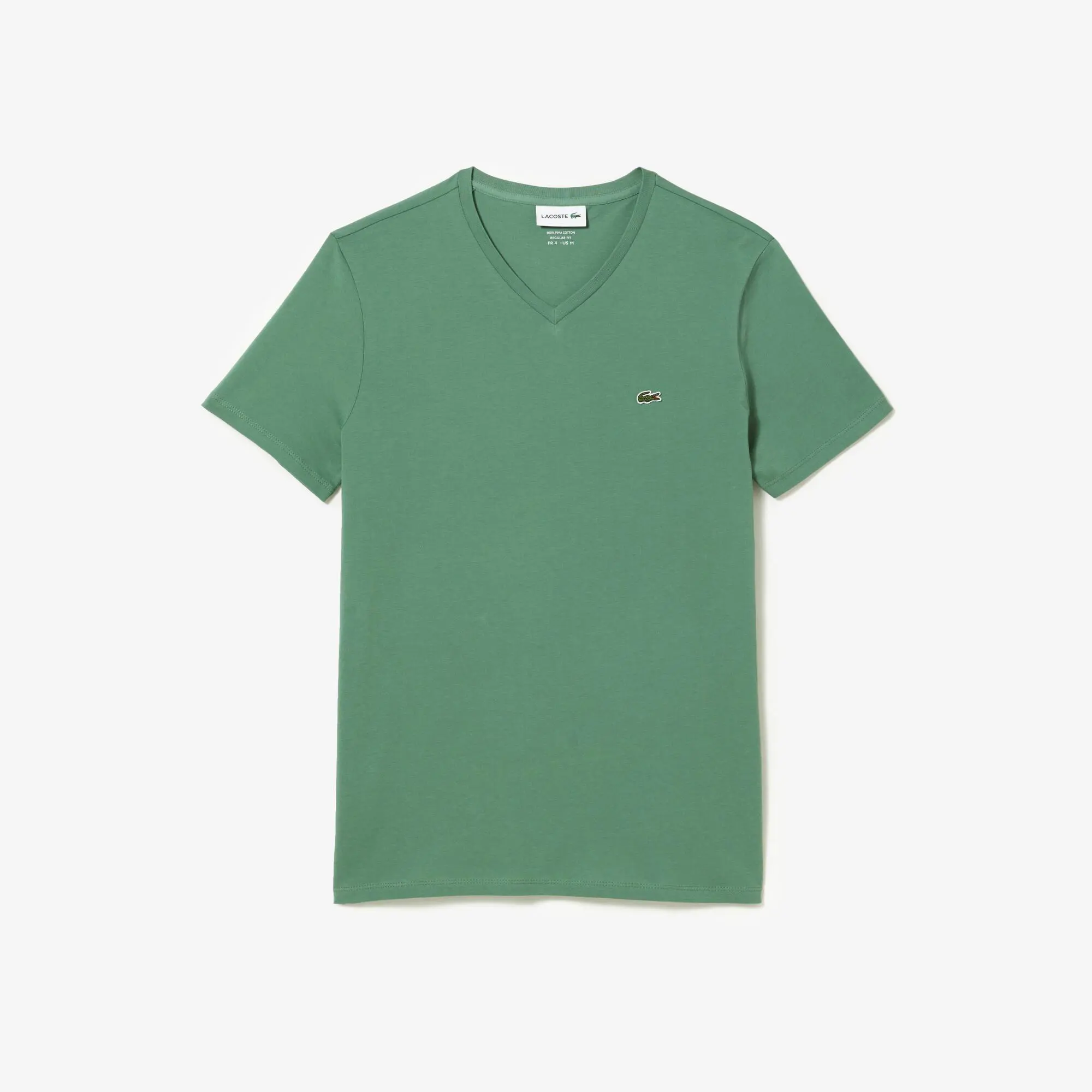 Lacoste Men's V-neck Pima Cotton Jersey T-shirt. 2