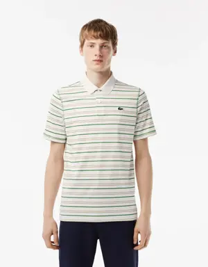 Lacoste Men’s Golf Recycled Polyester Stripe Polo