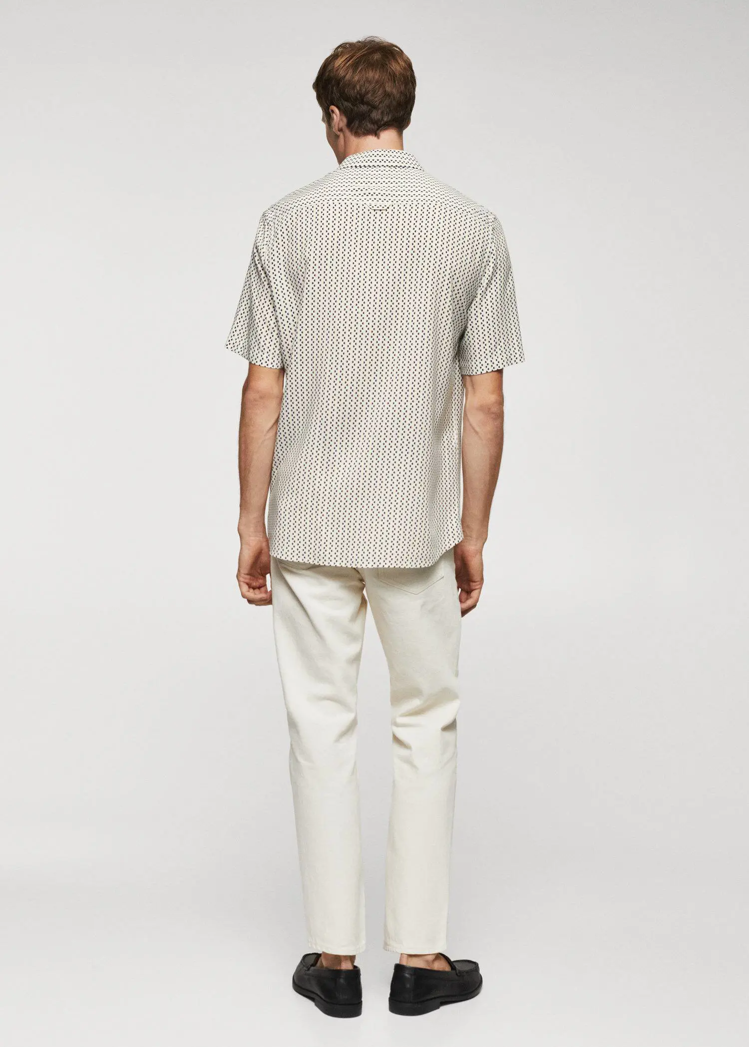 Mango Short-sleeve polka-dot shirt. 3