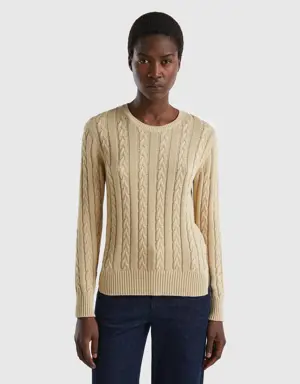 cable knit sweater 100% cotton