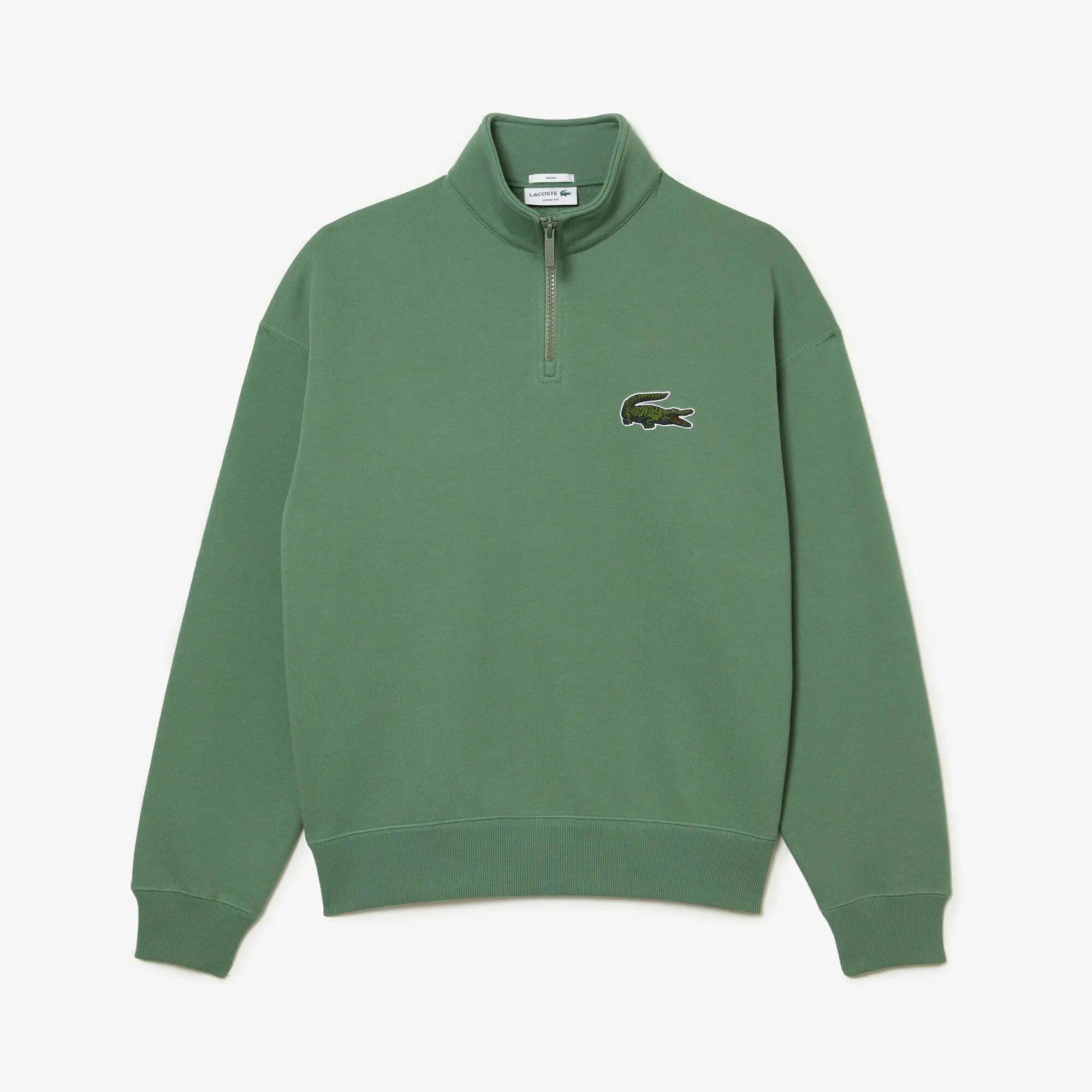 Lacoste Unisex Jogger-Sweatshirt aus Bio-Baumwolle mit hohem Kragen. 2