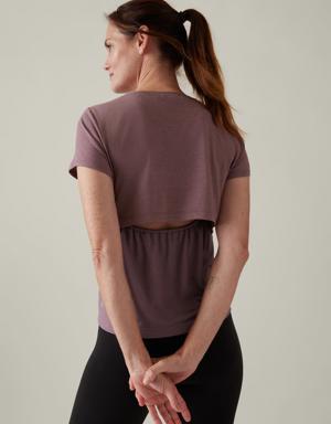 Athleta Air Out Cinch Tee pink