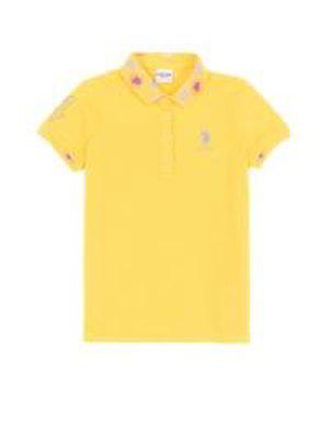 Kız Çocuk Açık Sarı Basic T-Shirt
