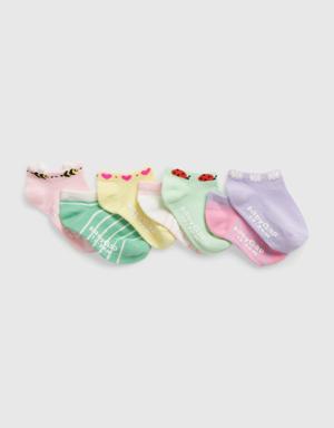 Toddler Spring No-Show Socks (7-Pack) multi