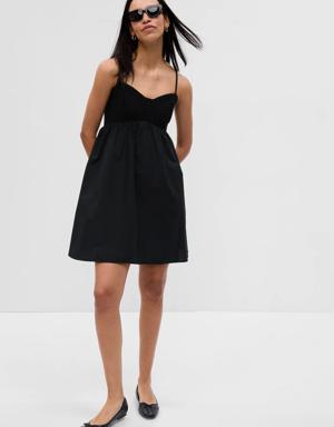 Gap Eyelet Empire Waist Mini Dress black