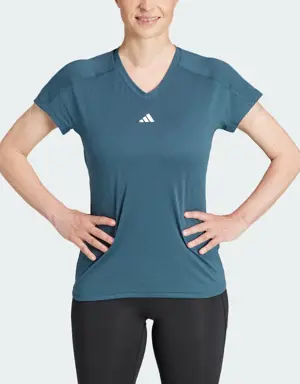 Adidas AEROREADY Train Essentials Minimal Branding V-Neck T-Shirt