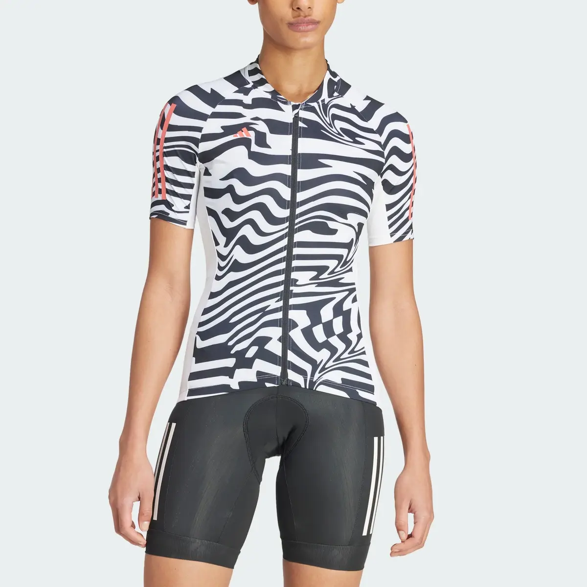 Adidas Essentials 3-Stripes Fast Zebra Cycling Jersey. 1