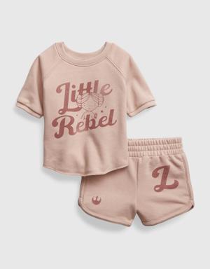 Gap babyGap &#124 Star Wars &#153 Sweat Short Set pink